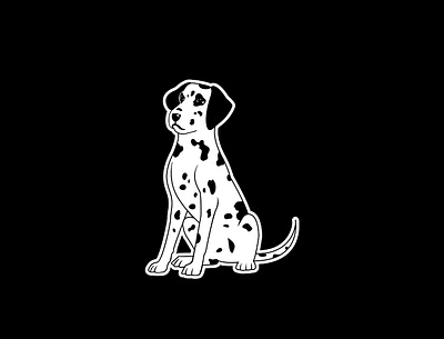 Dalmatian Illustration adobe illustrator animal black black white cute dalmatian design dog flat illustration logo spots vector vector illustration white