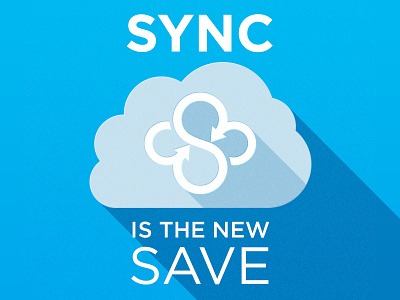 Sync is the New Save cloud long shadow save sync tall