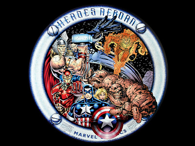 Marvel Heroes Reborn promo poster avengers captain america fantastic four iron man maervel poster super heroes
