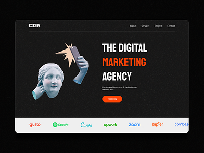 UI Digital agency dark ui design figma graphic design landing page marketing marketing agency ui uiux ux web design website