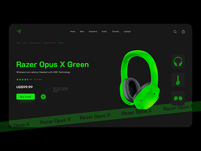 Product card for Razer headphones