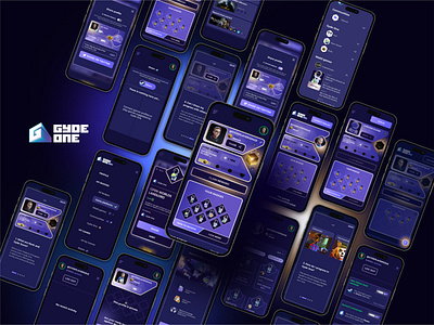 Gyde One mobile 3d blockchain branding crypto graphic design ui webdesign