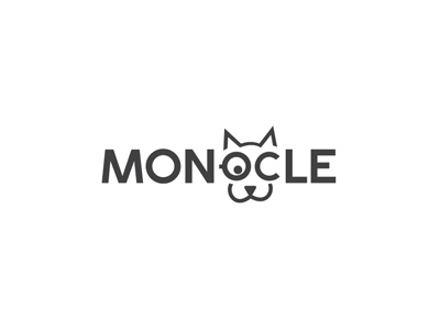 Monocle Doggie concept logo