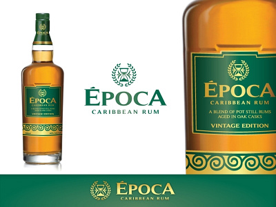 Epoca Rum Brand Logo and Label brand caribbean design identity label liquor logo luxury rum spirits