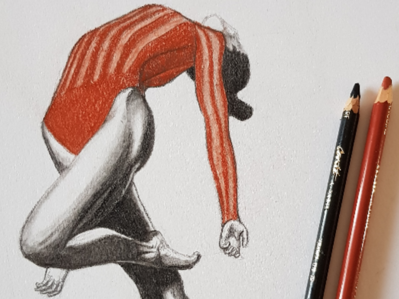 Dancing hand dance illustration drawing