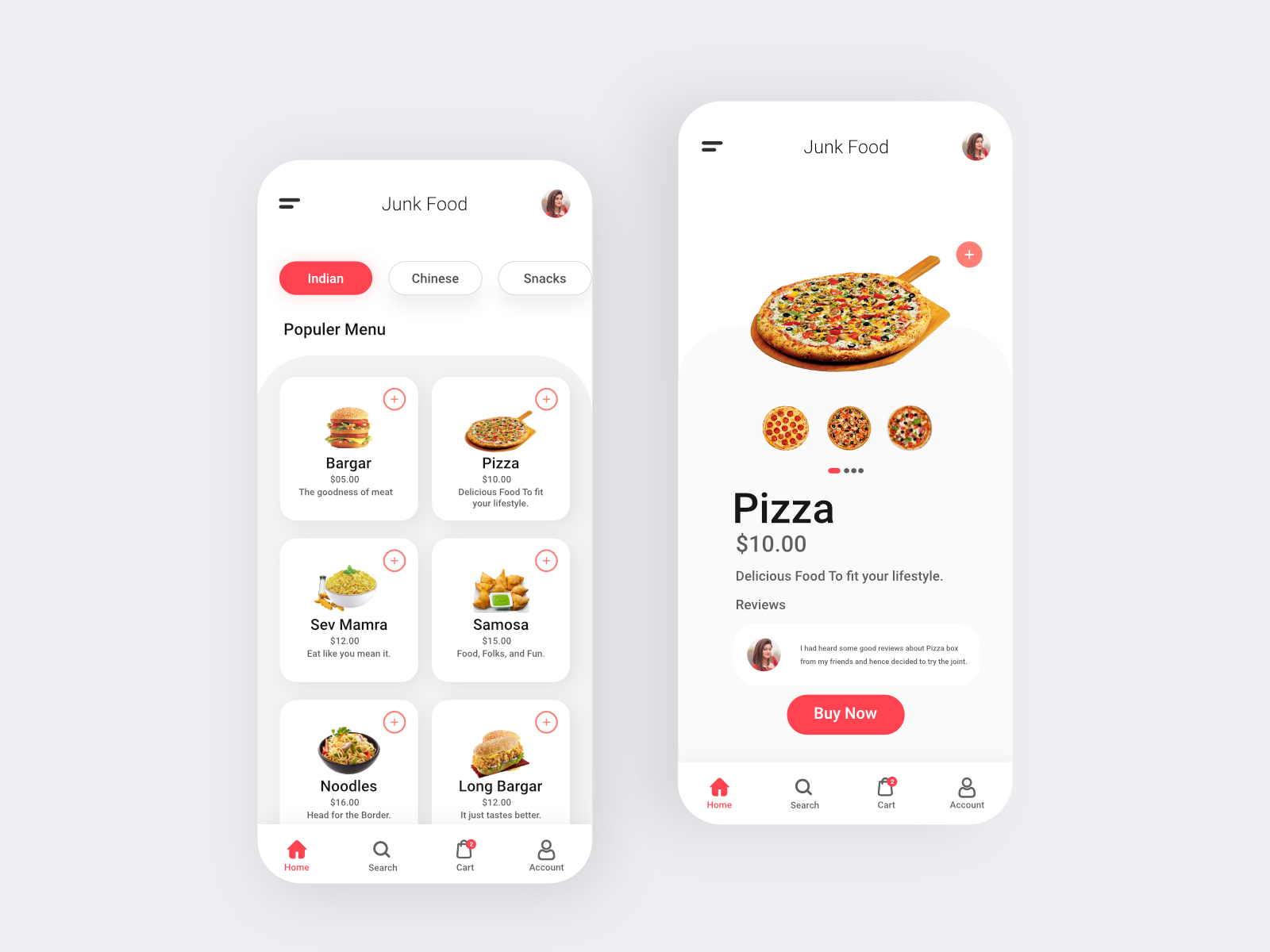 Junk Food by mr_soni on Dribbble