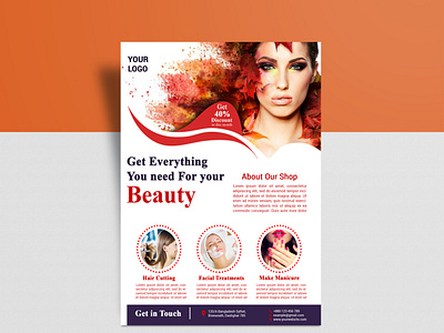 Beauty salon flyer design