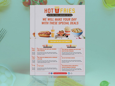 Fast Food flyer menu