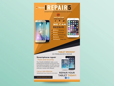 Smartphone Repair Flyer battery broken business cell repair cellular repair computer damaged display electronic electronics fix flyer impressd ipad repair iphone laptop repair magazine maintenance mobile mobile repair