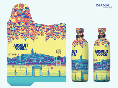 Absolut Istanbul Illustrated Package brand illustration digital illustration editorial illustration photoshop illustration