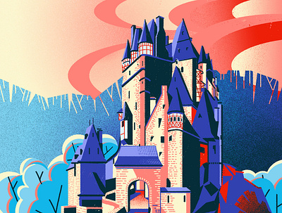 Eltz Castle digital illustration digital painting editorial illustration illustration photoshop illustration poster art