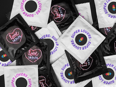 Super Lovers agency branding concept condoms design love sex valentines valentinesday
