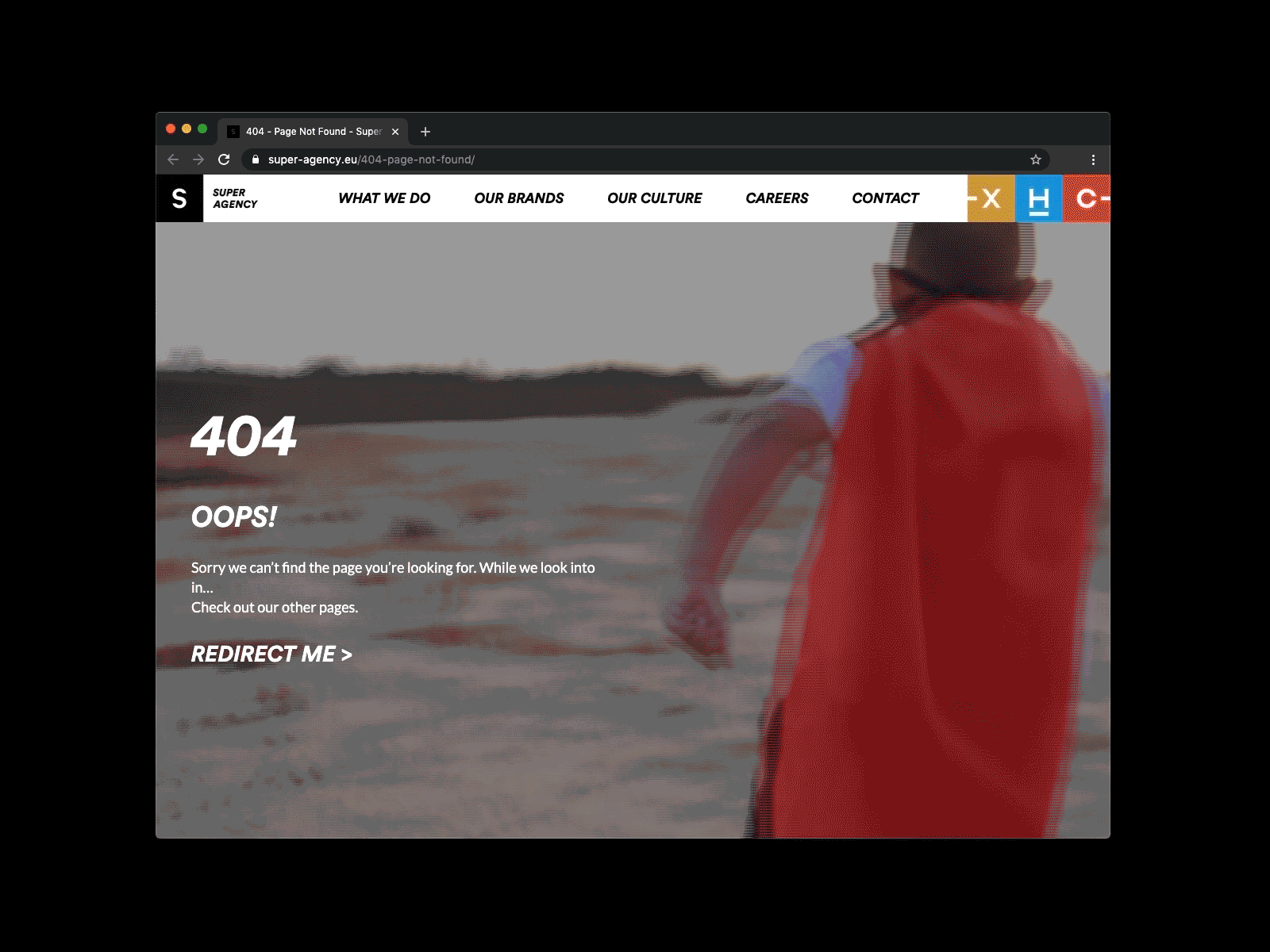 Super Agency 404 Page 404 404 page branding design web design