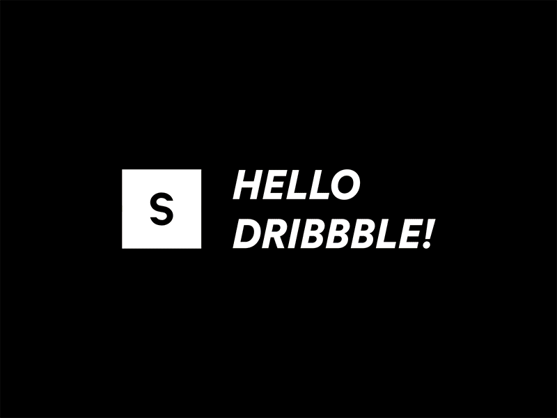 Hello Dribbble! agency animation brand branding concept debut debut shot design hello identity logo marketing minimal web website