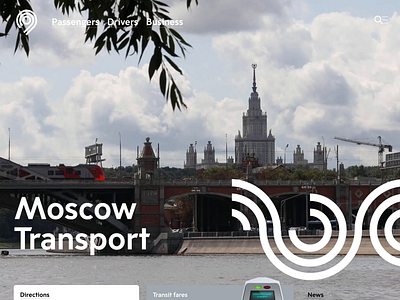 Transport Portal For Moscow City city design mobile portal transport ui ux web design website