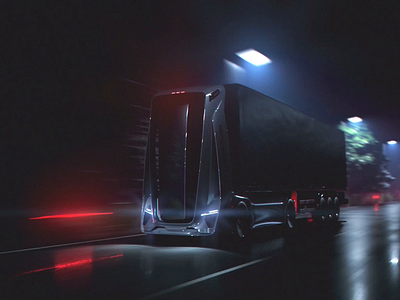 Autonomous self-driving tractor truck 3d animation cars concept industrial design motion product design truck