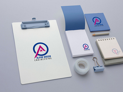 Logo design with mock up