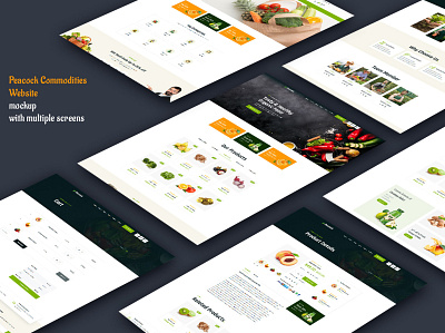 Online Commodity Website Mockup free template responsive website ui design website design
