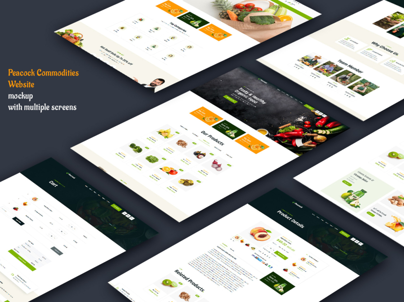 Online Commodity Website Mockup by Sara Smart on Dribbble