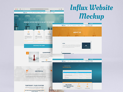 Influx Website Mockup