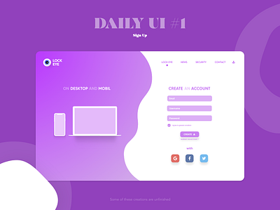 Daily UI #1 - Sign UP daily 100 challenge dailyui sign up signup wave web