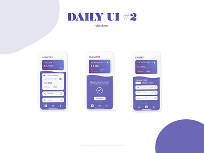 Dribbble dailyUI 2 app bank card daily 100 challenge dailyui mobile