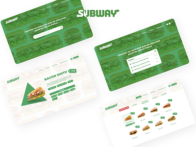 Subway - Personnal work adobe illustrator adobe photoshop adobexd design fastfood shop site subway