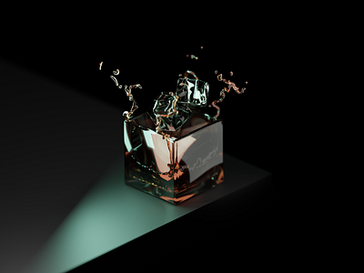 3D glass - Blender exploration 3d blender design