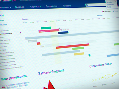 VTB Capital Intranet bank diagram gantt intranet profile vtb workload