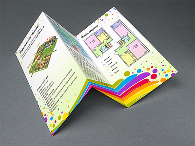 "Rainbow" Tri Fold Brochure brochure construction development print rainbow tri fold