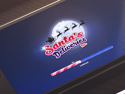 Game Logo casual deer game ios loading logo moon santa xmas