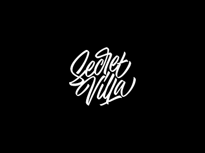 Lettering for an event "Secret Villa"