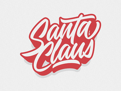 Santa Claus brush lettering calligraphy christmas custom lettering design graphic design hand lettering illustrator lettering letters print santa santa claus typography vector