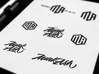 Mark Ash Logo Pack branding brush lettering calligraphy custom lettering design dj graphic design illustrator lettering letters logo logo design monogram music typography vector
