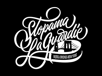 "Stopama La Guardie" Lettering logo