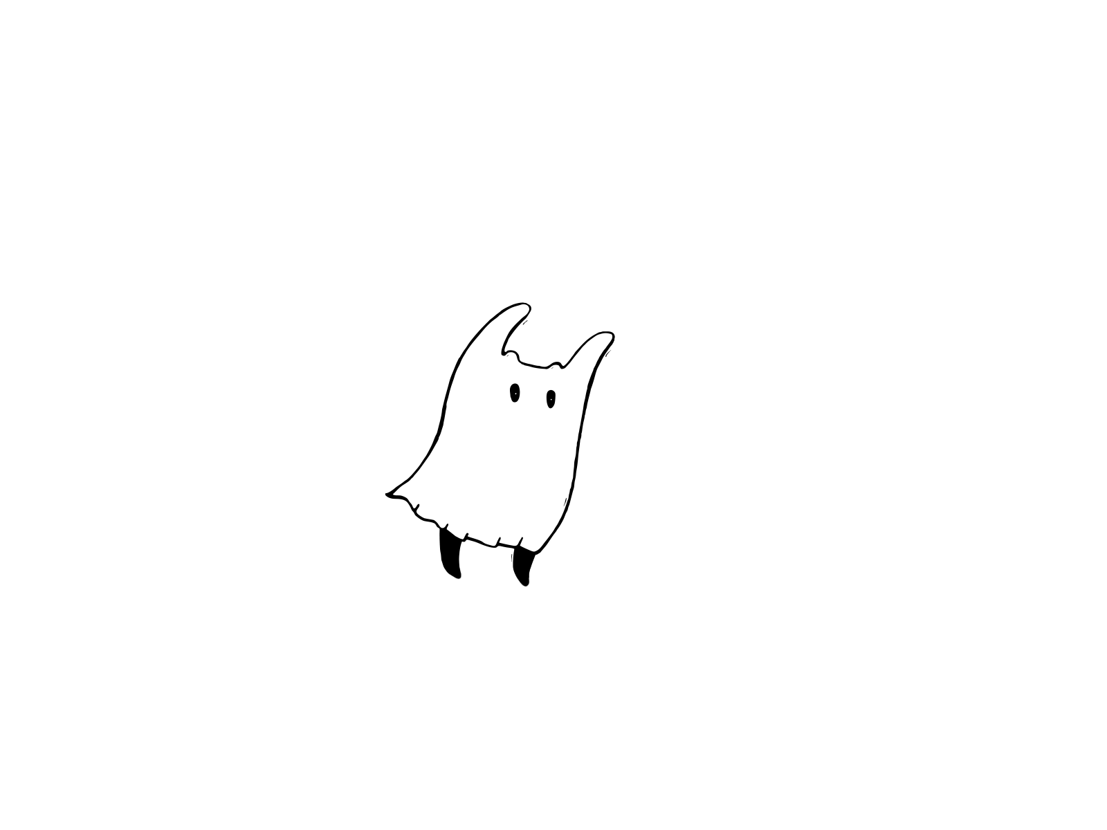 Boo to you! badger character drawing ghost illustration illustration art romanaruban