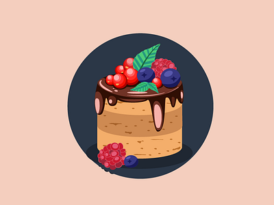 Cake adobeillustator art artwork biscuits cake food illustration illustrator logo sweets vector