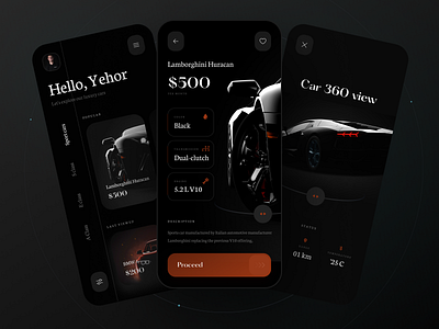 Rent Luxury Cars App app app design auto boro car cards catalog concept flat home screen ios luxury minimal rental rental app ui ux
