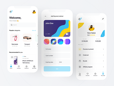 Marketplace app 👌 by Yehor Haiduk 🇺🇦 for Takasho® Agency on Dribbble