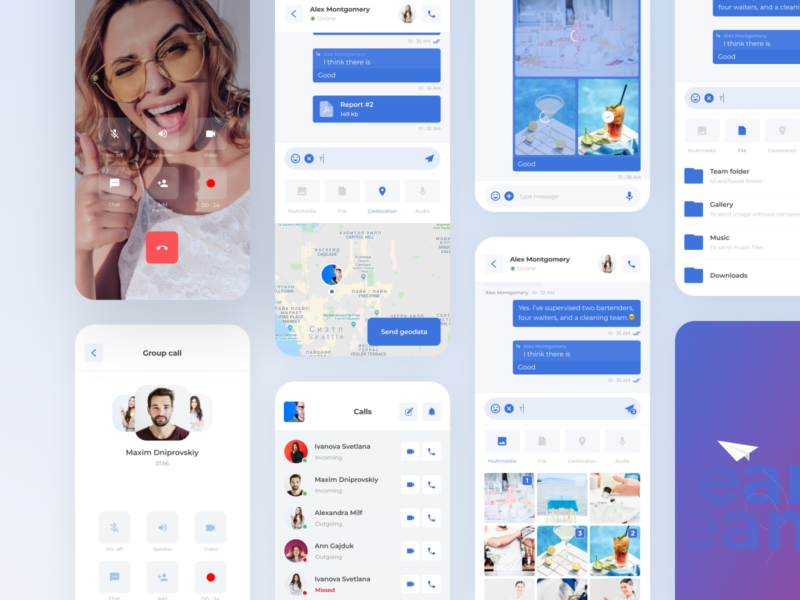 UI design for a Chat App by Yehor Haiduk 🇺🇦 on Dribbble