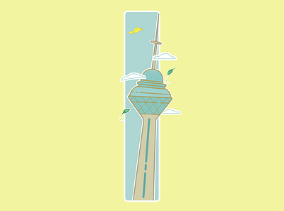 Milad Tower (City Sticker pack) design graphic design illustration vector