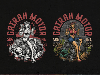 Gairah Motor badge badge logo custommotorcycle illustration logo logodesign motorcycle tshirt tshirtdesign