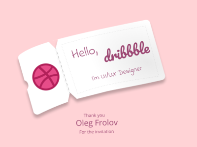 Hello, Dribbble! web design illustration hello world pink uiuxdesign uiux ui invitation hellodribbble dribble hello