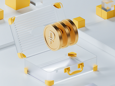 Tinkoff — 3D illustration 3d bank branding crypto design finance fintech motion graphics