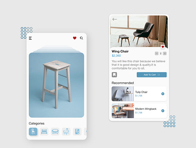 Chair App app design ui ux