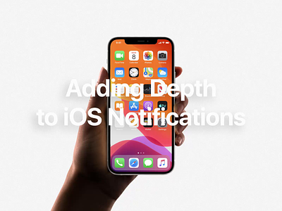 Adding Depth to iOS Notifications alert animation apple banner concept ios motion notification redesign ui ux