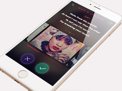 Song Quiz App app design lyrics metrolyrics mobile music swipe ui ux