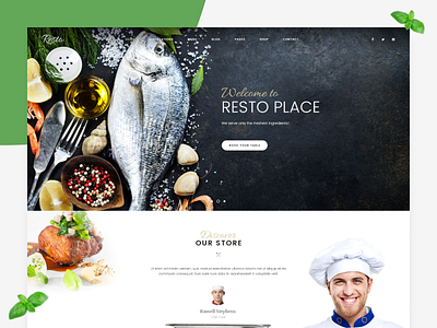 Restaurant Landing Page food fresh landing page restaurant ui