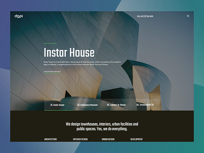 Architecture & Interior design website agency architectural design architecture design home page interior design landing landing page ui web website