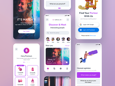 Dating Mobile App agency app creative dating app design mobile screens u ui uiux